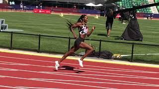 World Record Holder Dalilah Muhammad DOMINATES U.S. Olympic T&F Trials 400m Hurdles, Round 1 Heat 4