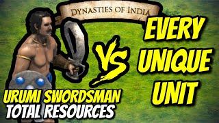 ELITE URUMI SWORDSMAN vs EVERY UNIQUE UNIT (Total Resources) | AoE II: Definitive Edition