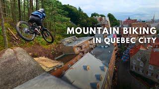 Mountain Biking in Quebec City Seen From the Sky