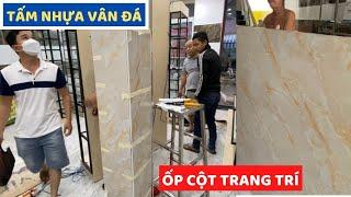 Cách ốp tấm nhựa giả đá pvc. How to cover pvc stone plastic panels | Ngôi nhà của bạn.