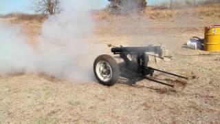 Maverick Black Powder Cannon rips hole through car.