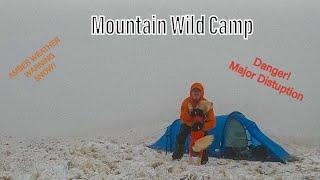 Snow Storm Warning Mountain Wild Camp