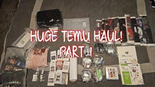 HUGE TEMU HAUL! (Part 1 of 3) -- Diamond Painting Coasters, His/Hers Jewelry, T Shirts, Nails & More