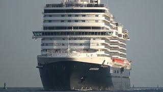 4K | Maiden call Koningsdam at Rostock Warnemuende