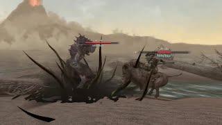 Skyrim Battles - Riekling Charger vs. Chaurus, Netch, Lurker, and more