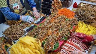 주인도 이렇게 잘될지 모른 1평 김밥집?! 하루 2,000줄은 기본으로 파는 곳 KIMBAP / Korean street food