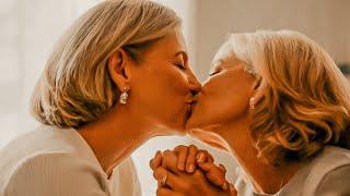 MODERN WOMEN OVER 50 KISSING LOVINGLY | Lesbian Kissing