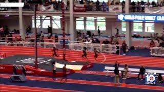 High school track and field athlete hit with baton during meet