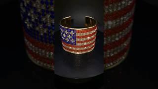 USA Flag Cuff Bracelet from Jewelry Store by Erik Rayo #politics #Trump #Jewelry