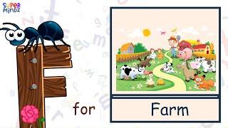 Simple Words Starting with Letter F | Vocabulary for Kids | SuperMindz