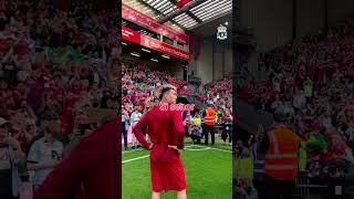 BOBBY FIRMINO LAST GAME AT HOME   CROWD CHANTS THE BOBBY FIRMINO SONG "THERE SOMETHING THAT KOP"