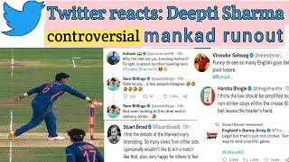 Twitter reacts on Deepti sharma controversial mankad runout | Twitter war between India and England