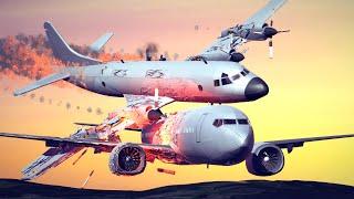 Midair Collisions, Airplane Crashes & Dogfights #2 | Besiege