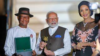 Wike, Bianca, Receive Indian Prime Minister, Narendra Modi, Who Is On A Two-Day Visit To Nigeria