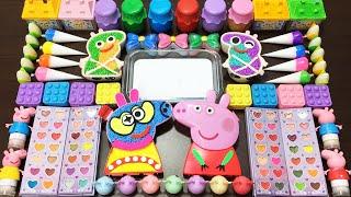 PEPPA PIG Slime !!! Mixing Random Things Into GLOSSY Slime !! ASMR Cocomelon slime
