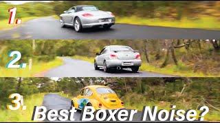 Boxer Engine Sounds (PORSCHE vs WRX vs VW BEETLE)