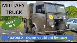 Classic army lorry restoration and first start. An introduction to the 1950's Renault R2087