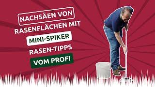 Nachsäen von Rasenflächen mit Mini-Spiker  Rasen-Tipps vom Profi 