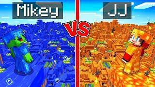 Mikey WATER vs JJ LAVA Village Survival Battle in Minecraft (Maizen)