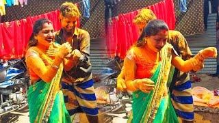 भाभी के कपड़े देवर ने खोल दिए | Holi Vlog | Bhabhi Ki Fadu Holi | Holi Me Hui Masti | Nidhi 2024holi