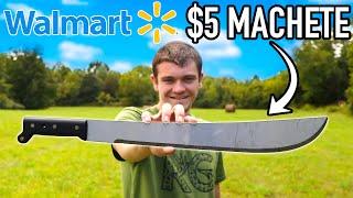 Testing the CHEAPEST Walmart MACHETE!