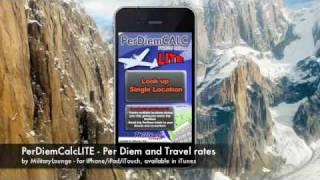 PerDiemCalcLITE - military Per Diem and Travel Rates