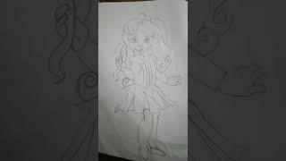 beautiful girl drawing #superdrawing #shortsvideo #viral