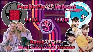 PewDiePie VS MrBeast: The Battle for the most Subscribed YouTuber (2010-2022 DAILY)