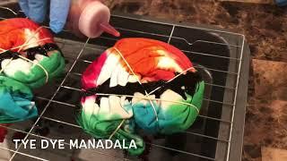 Tye Dye Mandala sheet & matching pillow cases  Process & Reveal FF