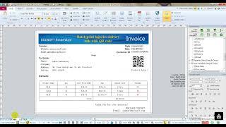 Batch print logistics delivery bills with QR code