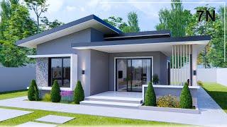 7.2 x 8.2 Meter House plan | Beautiful House with 2 Bedroom (59 sqm)