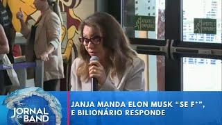 Janja xinga Elon Musk, e bilionário rebate: "Perder próxima eleição" | Jornal da Band