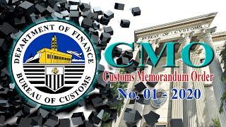 CMO 01 - 2020 | Implementation of the Modified Goods Verification System (GDVS)