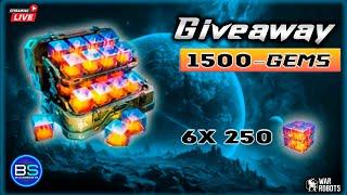 Giveaway 1500 GEMS War Robots #warrobots #варроботс #giveaway