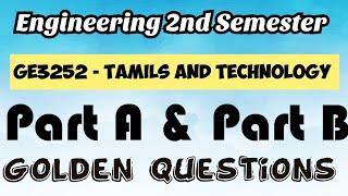 GE3252|Important questions|Tamils and technology|2marks|Important questions|Engineering king|