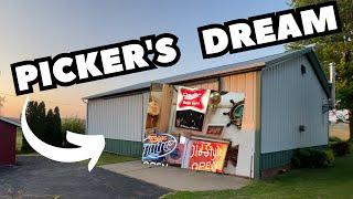 Beer Sign PICKER's Dream in this Outbuilding