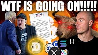 WTF Is Going On!! Trumps Announcement D.O.G.E Government Agency With Elon!! Coinbase News!! HBAR ETF