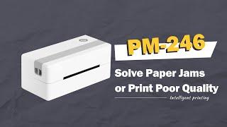 Phomemo PM246 Tutorial: Paper Jams or White Spots on Label or Poor Quality of Prints丨Instruction