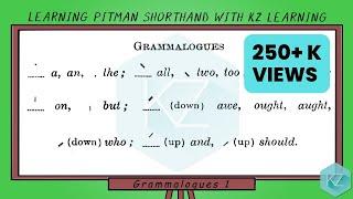 All Grammalogues Dictation | Pitman Shorthand | KZ Learning