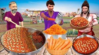 Gajar Ka Halwa Recipe Famous Carrot Halwa Homemade Sweets Hindi Kahaniya Moral Stories Comedy Video