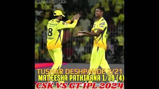 Tushar Deshpande Bowling Csk vs Gt ipl cricket viral Moment @smartmindcricket