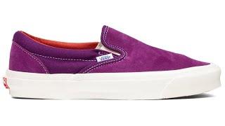 Vans Review: Vans Vault Originals OG Classic Slip-On LX (Suede/Canvas) Grape Juice/Racing Red