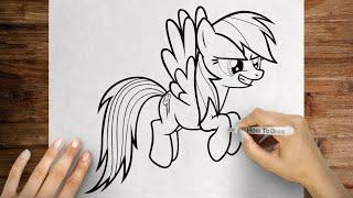 How to draw Rainbow Dash 