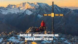 4k Aerial - Eine Nacht am Hohen Riffler (3231m)