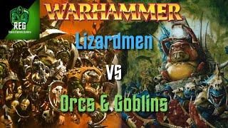 Warhammer Fantasy 6th Edition Battle Report | Orcs & Goblins vs Lizardmen