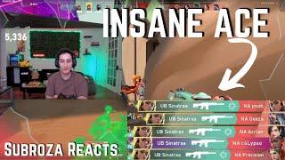 TSM Subroza REACTS to sinatraa INSANE ACE in VCT… HE KNEW IT WAS COMING | VALORANT Clips