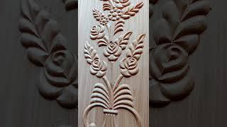 wooden plate flower design #shorts #woodworking