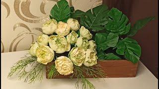Пионы из фоамирана. Букет своими руками.