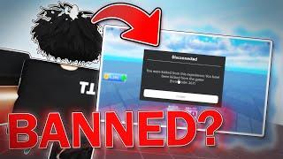 I GOT BANNED IN ROBLOX BLADE BALL...