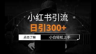 小红书引流兼职粉，小白轻松上手，日引300+